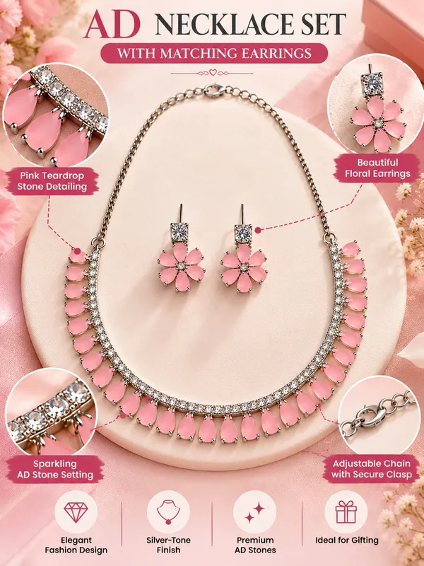 AD_Stone_Pink_Teardrop_Necklace_Set_with_Matching_Earrings