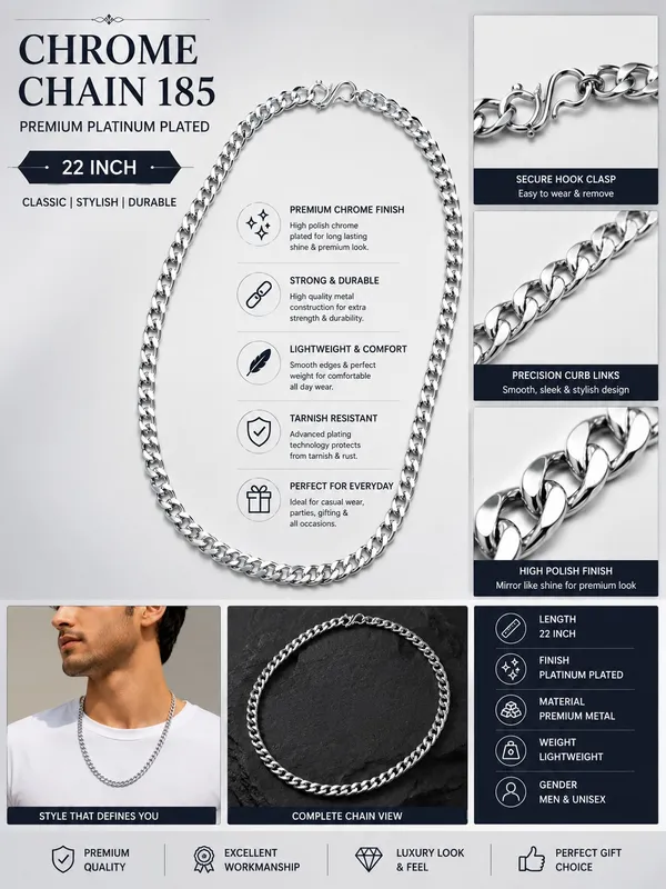 Chrome_Chain_185_–_Premium_Platinum_Plated_Curb_Chain_Necklace_for_Men,_22_Inch