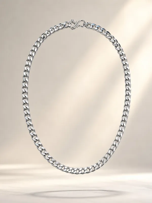 Chrome_Chain_185_–_Premium_Platinum_Plated_Curb_Chain_Necklace_for_Men,_22_Inch