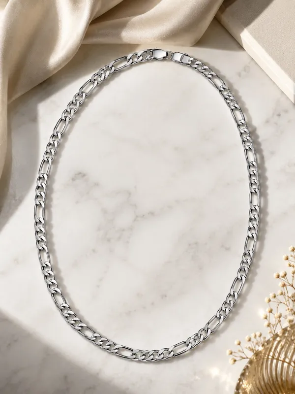 Chrome_Figaro_Chain_–_22_Inch