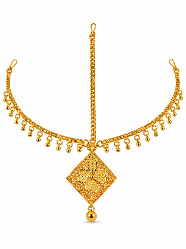 Damdi_Tika_Matha_Patti_Gold_Tone_Floral_Filigree_Traditional_Forehead_Jewellery