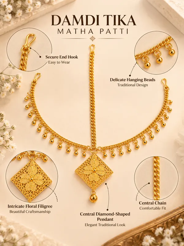 Damdi_Tika_Matha_Patti_Gold_Tone_Floral_Filigree_Traditional_Forehead_Jewellery
