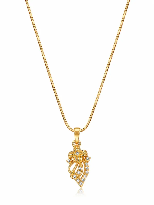 Elegant_Floral_CZ_Gold_Plated_Pendant_Chain