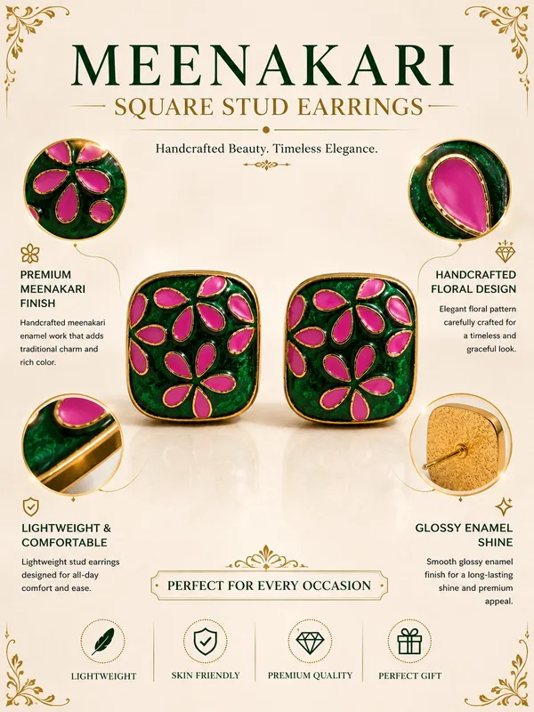 Elegant_Meenakari_Floral_Square_Stud_Earrings