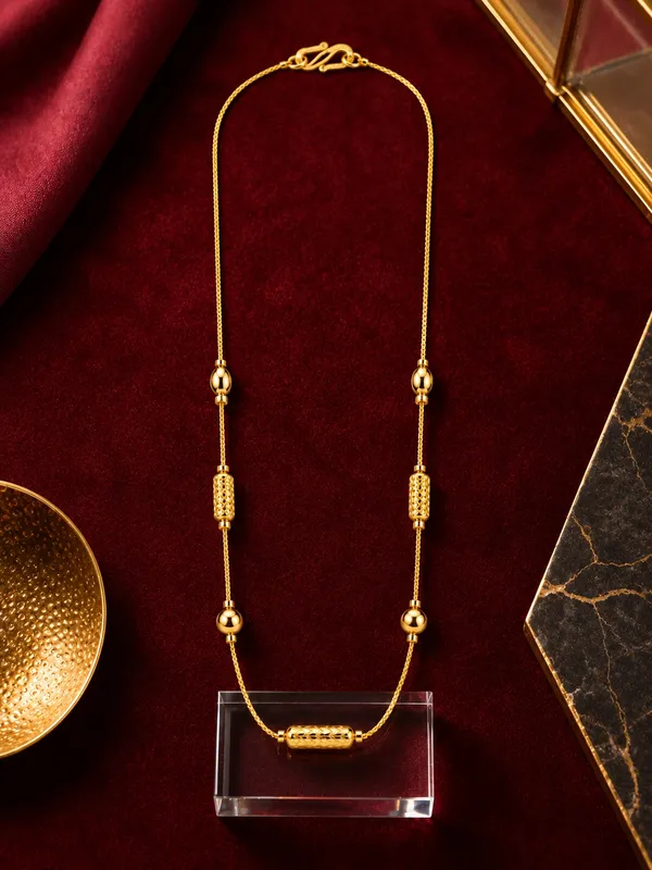 Elegant_One_Gram_Gold_Plated_Beaded_Chain_18_INCH