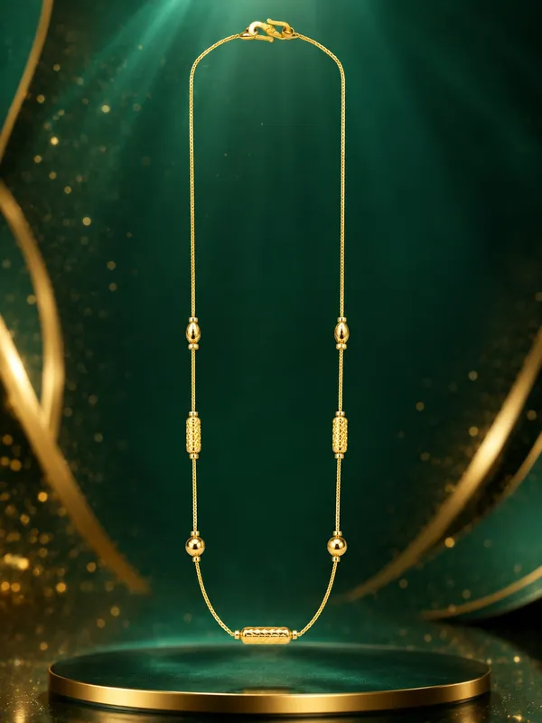 Elegant_One_Gram_Gold_Plated_Beaded_Chain_18_INCH