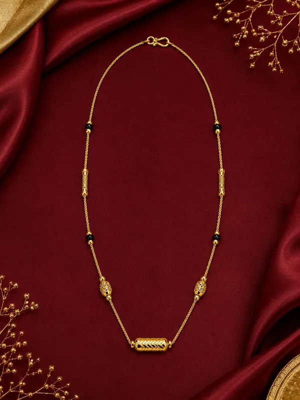 Elegant_One_Gram_Gold_Plated_Black_Bead_Chain_18_INCH