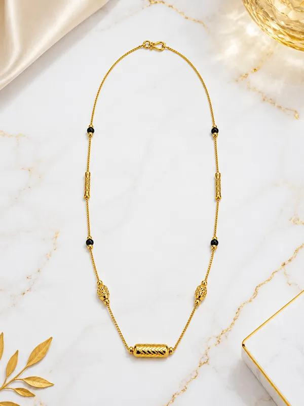 Elegant_One_Gram_Gold_Plated_Black_Bead_Chain_18_INCH