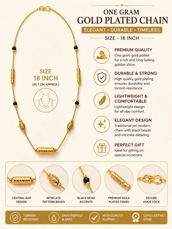 Elegant_One_Gram_Gold_Plated_Black_Bead_Chain_18_INCH