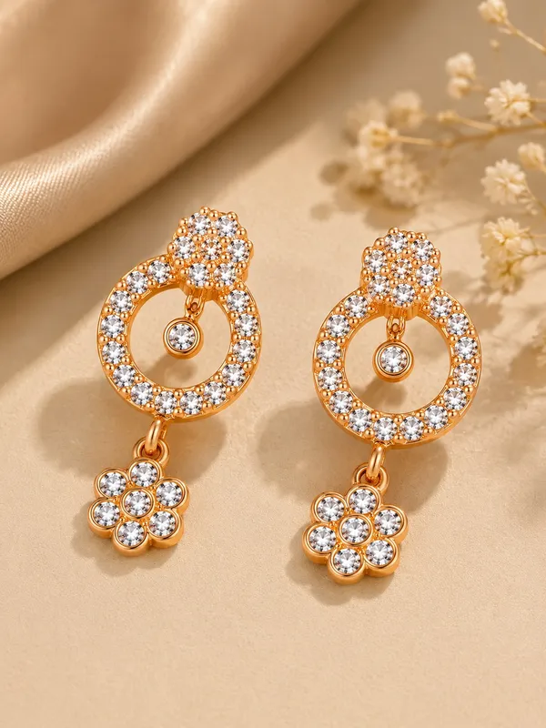 Elegant_Rose_Gold_AD_Circular_Floral_Drop_Earrings