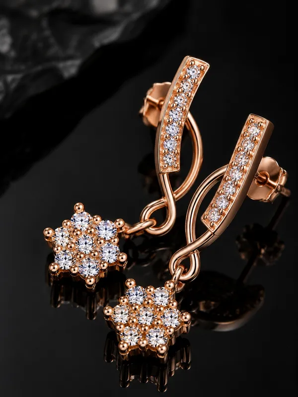 Elegant_Rose_Gold_AD_Twist_Drop_Earrings