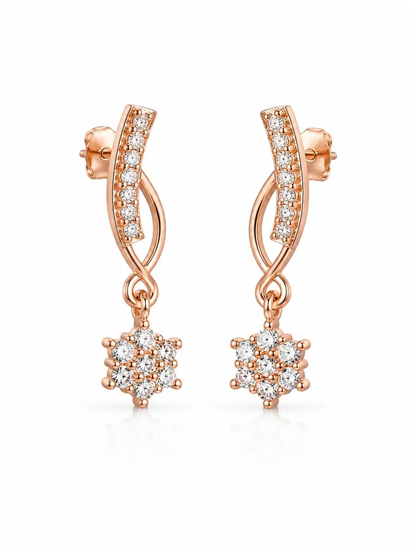 Elegant_Rose_Gold_AD_Twist_Drop_Earrings