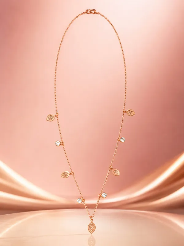 Elegant_Rose_Gold_Leaf_Charm_Chain_–_18_Inch