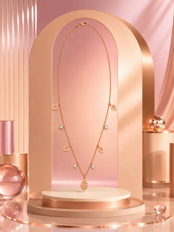 Elegant_Rose_Gold_Leaf_Charm_Chain_–_18_Inch