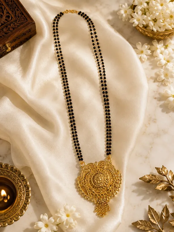 Elegant_Temple_Design_Double_Black_Bead_Mangalsutra