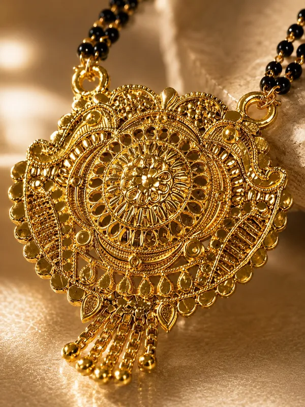 Elegant_Temple_Design_Double_Black_Bead_Mangalsutra