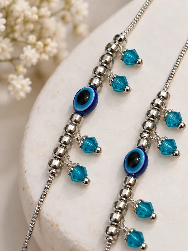 Evil_Eye_Anklet_/_Payal_with_Blue_Beads_–_10_Inch