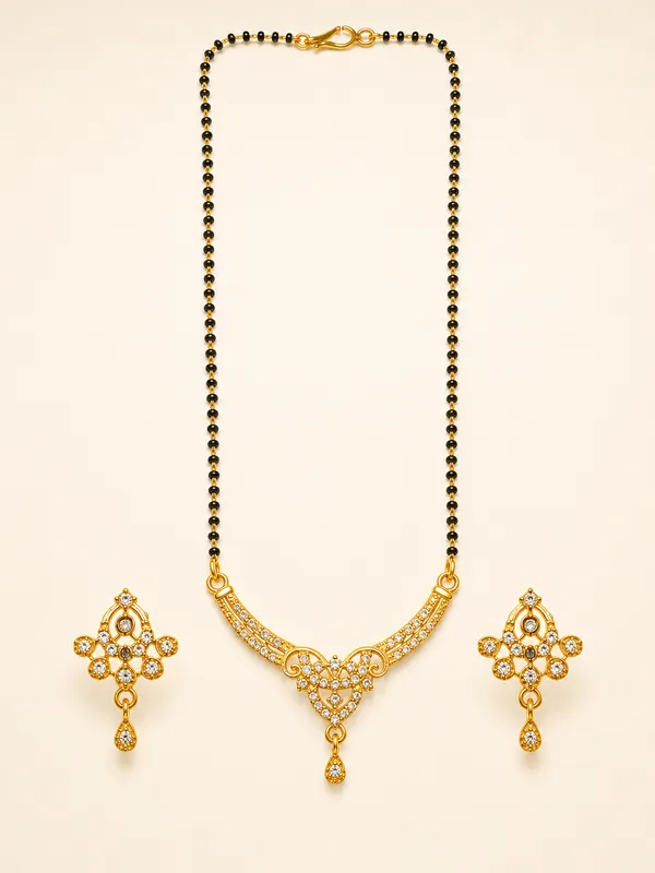 Gold_Plated_Black_Beaded_Necklace_Set_with_Matching_Earrings