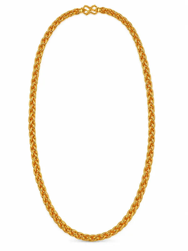 Gold_Plated_Braided_Chain_for_Men_–_20_Inch_with_S-Type_Hook
