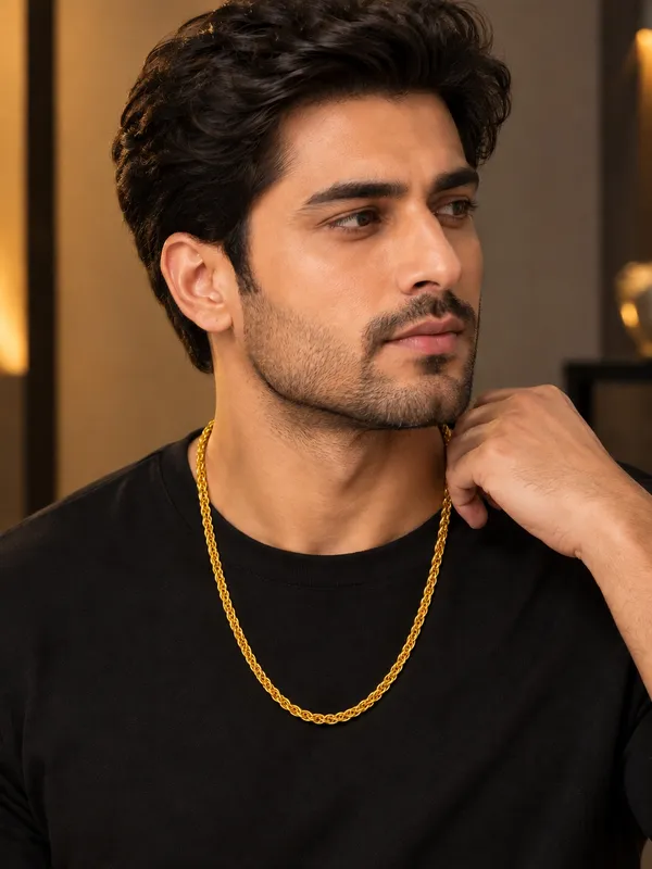 Gold_Plated_Braided_Chain_for_Men_–_20_Inch_with_S-Type_Hook