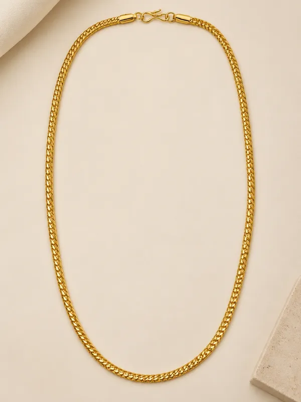 Gold_Plated_Fine_Woven_Chain_–_20_Inch_with_S-Type_Hook