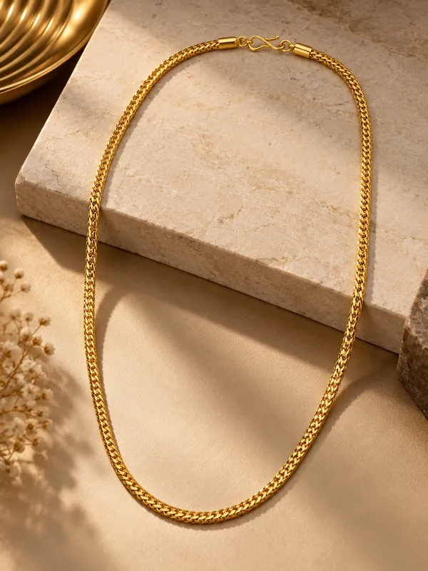 Gold_Plated_Fine_Woven_Chain_–_20_Inch_with_S-Type_Hook