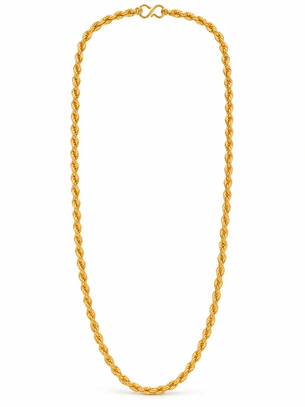 Gold_Plated_Fine_Woven_Chain_for_Men_–_20_Inch_with_S-Type_Hook