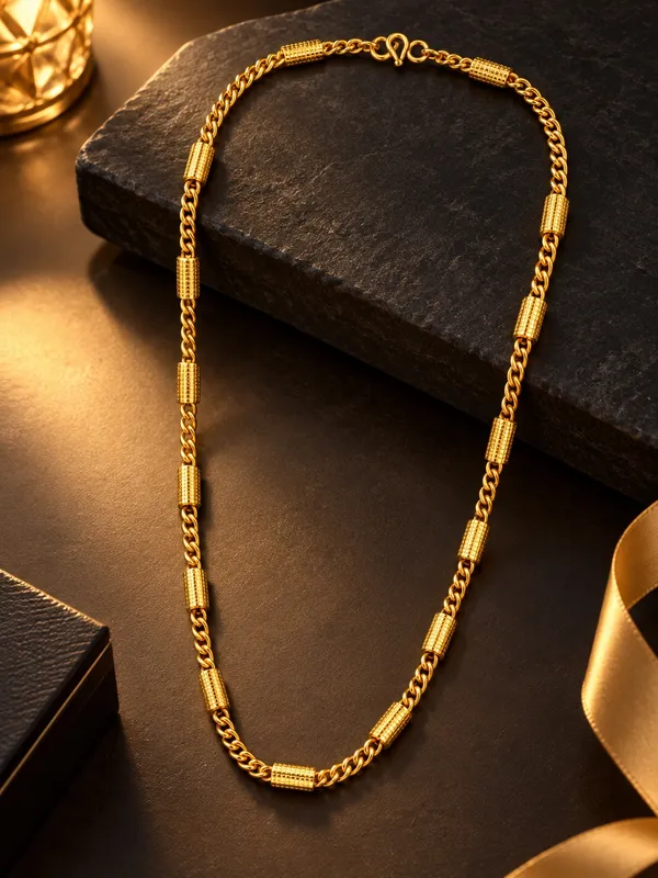 Gold_Plated_Interlinked_Chain_for_Men_–_20_Inch_with_S-Type_Hook_