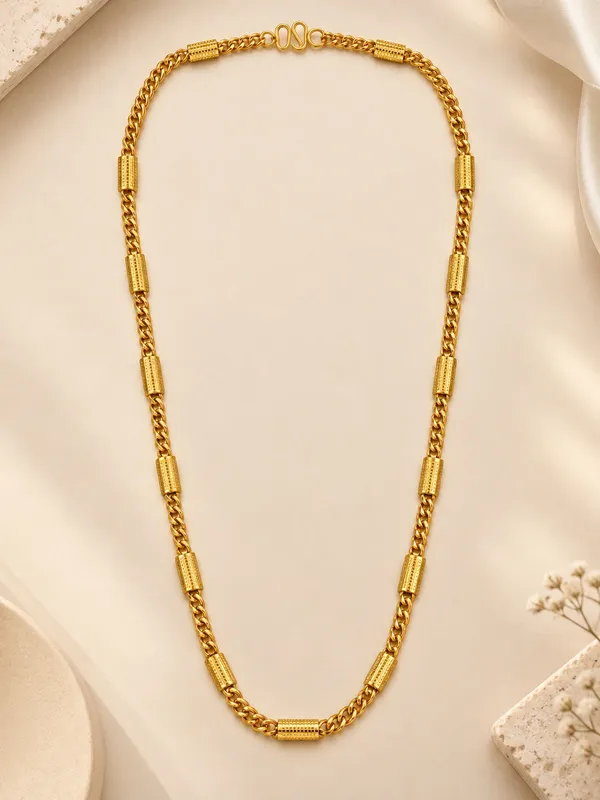 Gold_Plated_Interlinked_Chain_for_Men_–_20_Inch_with_S-Type_Hook_