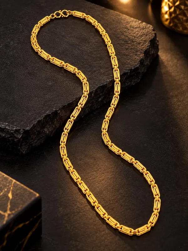 Gold_Plated_Interlocking_Link_Chain_for_Men_–_20_Inch_with_S-Type_Hook