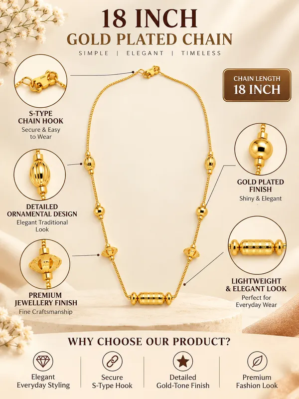 Gold_Plated_Ornamental_Chain_-_18_Inch