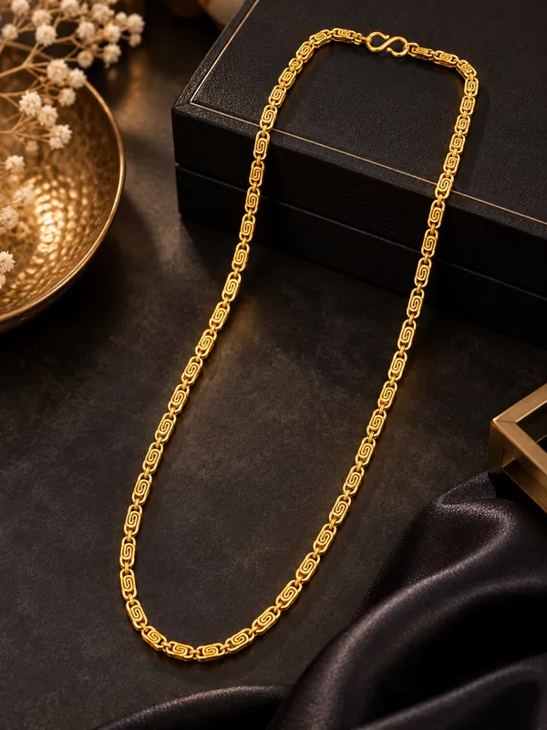 Gold_Plated_Swirl-Link_Chain_for_Men_–_20_Inch_with_S-Type_Hook