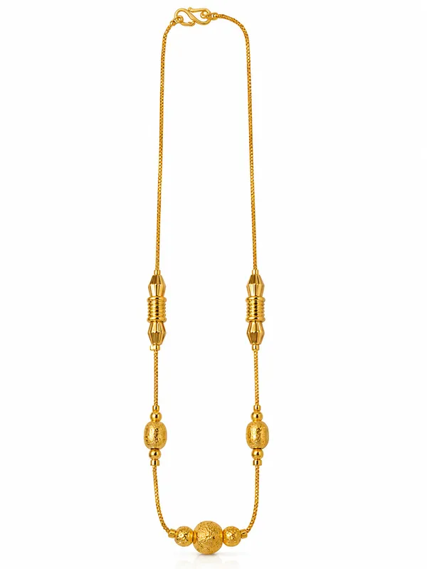 Gold_Plated_Textured_Beaded_Chain_-_18_Inch