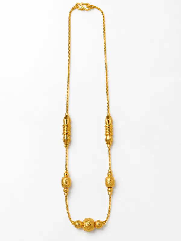 Gold_Plated_Textured_Beaded_Chain_-_18_Inch