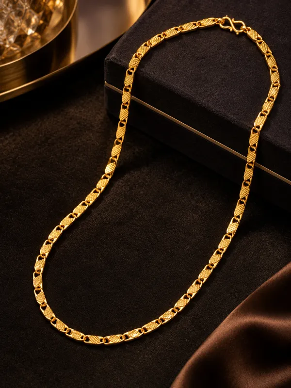 Gold_Plated_Textured_Link_Chain_for_Men_–_20_Inch