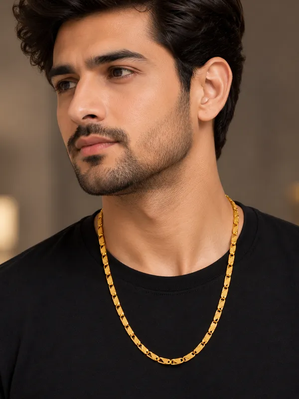 Gold_Plated_Textured_Link_Chain_for_Men_–_20_Inch