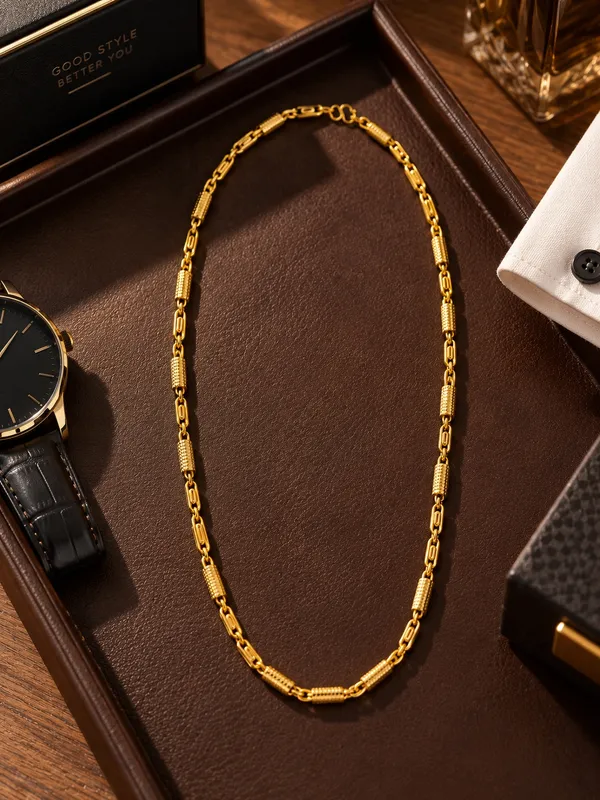 Gold_Plated_Textured_Segment_Chain_for_Men_–_20_Inch_with_S-Type_Hook