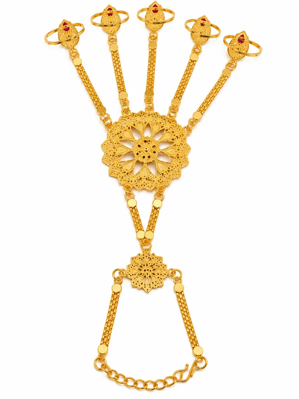 Gold_Plated_Traditional_Floral_Panja_Hand_Harness_with_Finger_Rings