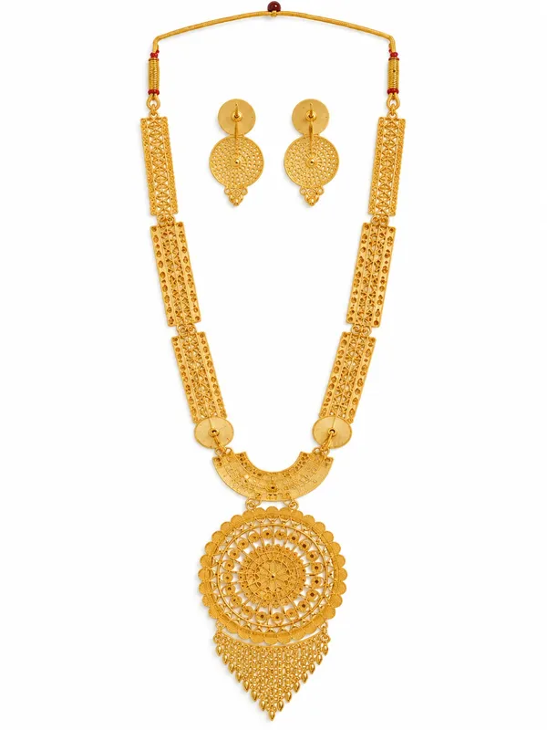 Gold_Plated_Traditional_Necklace_Set_with_Matching_Earrings_for_Women__Adjustable_Dori