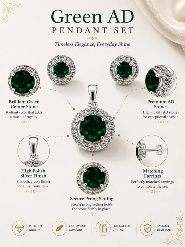 Green_AD_Stone_Pendant_Set_with_Matching_Stud_Earrings