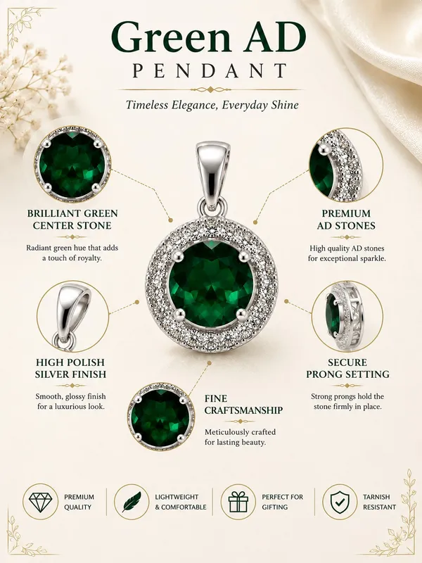 Green_AD_Stone_Round_Pendant