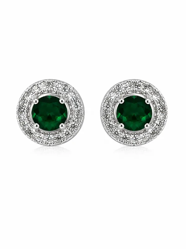 Green_AD_Stone_Round_Stud_Earrings