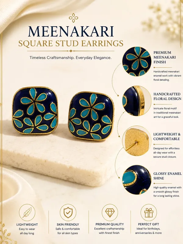 Meenakari_Square_Stud_Earrings_with_Blue_&_Turquoise_Floral_Enamel_Design