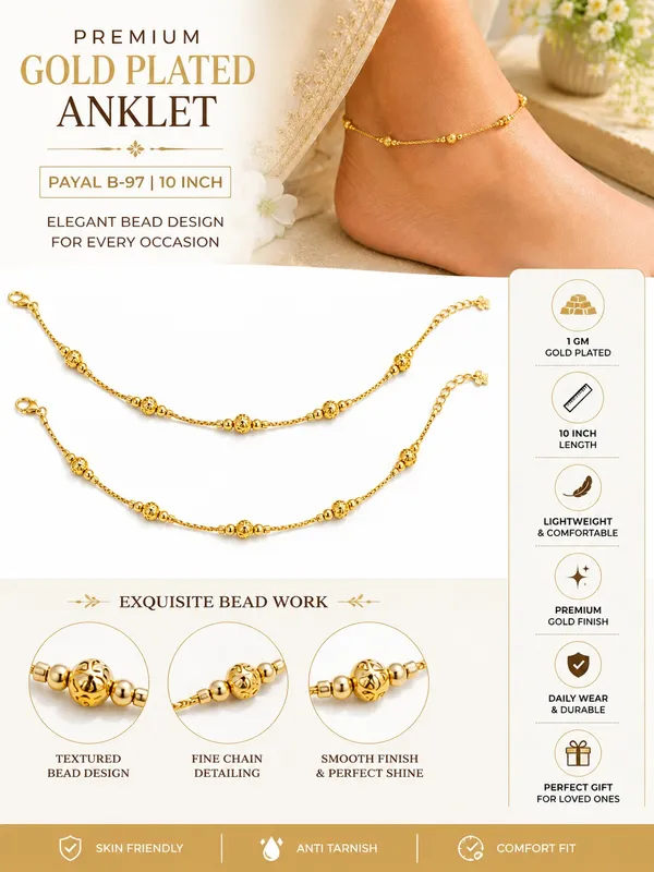 Mertia_Jewels_Gold_Plated_Beaded_Anklet_Payal_B-97