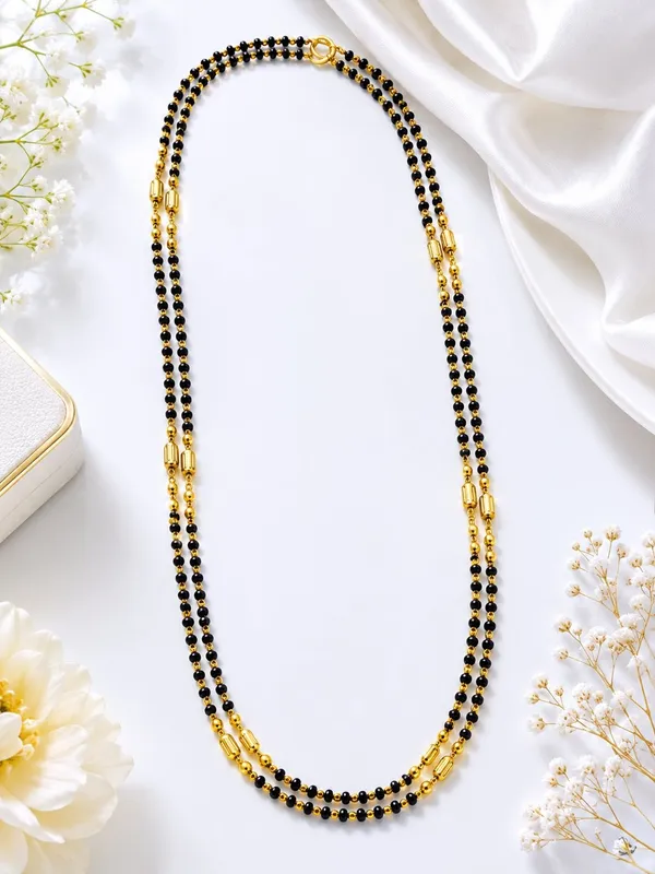 One_Gram_Gold_Plated_2-Line_Black_Bead_Mangalsutra_Dori_–_24_Inch