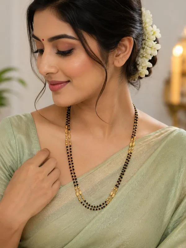 One_Gram_Gold_Plated_2-Line_Black_Bead_Mangalsutra_Dori_–_24_Inch