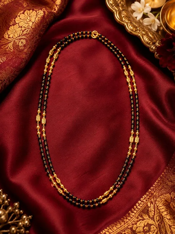 One_Gram_Gold_Plated_2-Line_Black_Bead_Mangalsutra_Dori_–_24_Inch