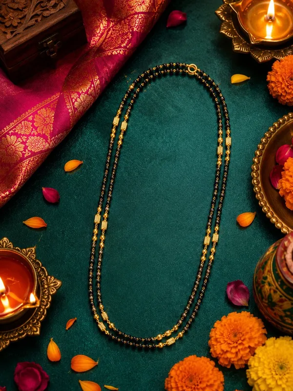 One_Gram_Gold_Plated_2-Line_Black_Bead_Mangalsutra_Dori_–_24_Inch