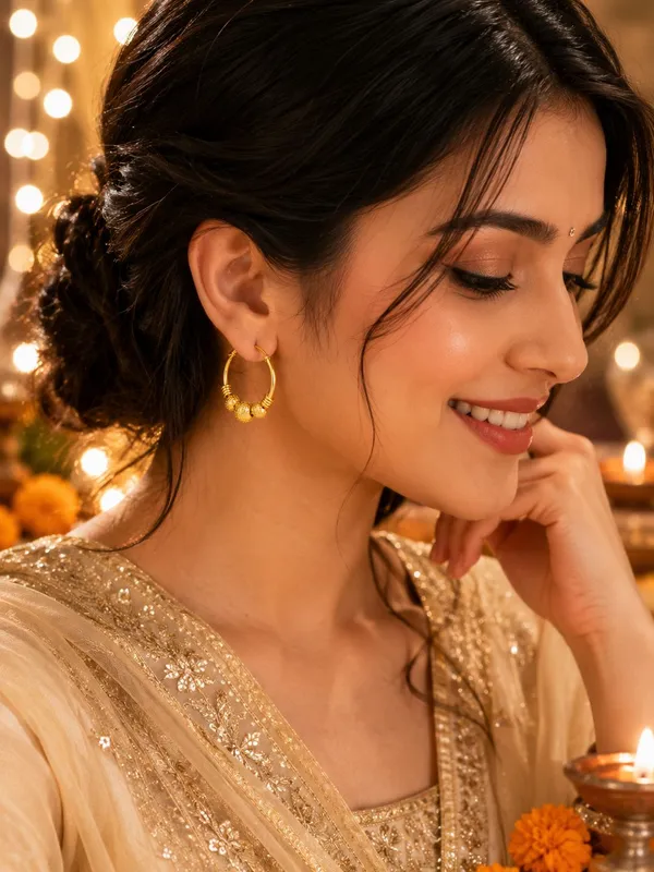 One_Gram_Gold_Plated_Bali_Hoop_Earrings_with_Textured_Bead_Design
