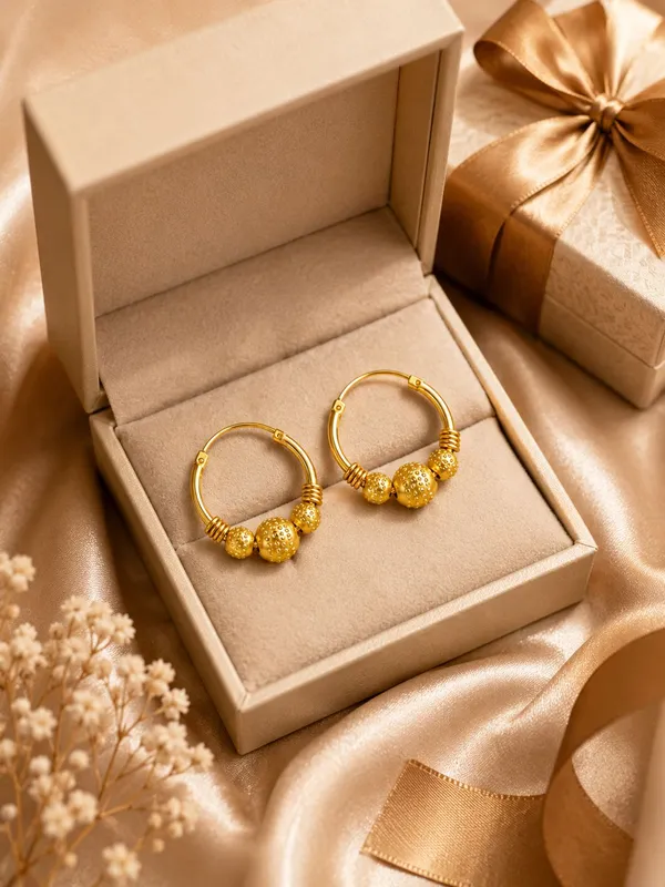 One_Gram_Gold_Plated_Bali_Hoop_Earrings_with_Textured_Bead_Design